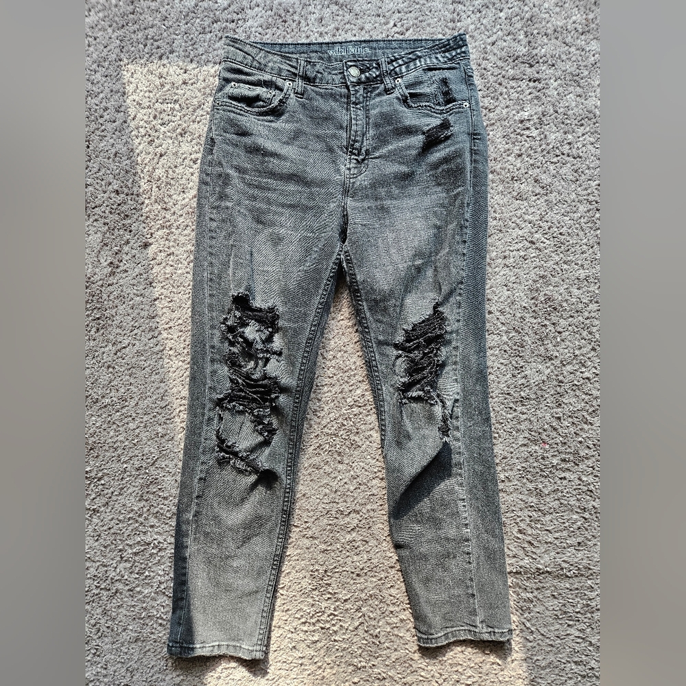 wild fable Black Distressed Skinny Jeans